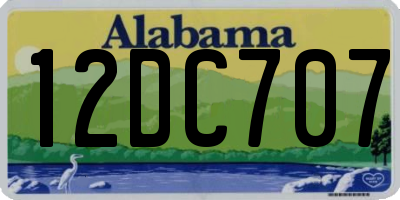AL license plate 12DC707
