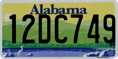 AL license plate 12DC749