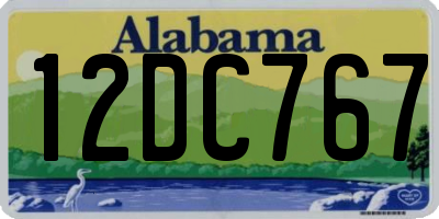 AL license plate 12DC767