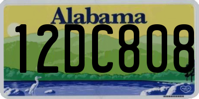 AL license plate 12DC808