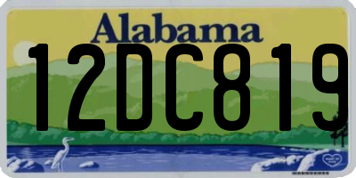 AL license plate 12DC819