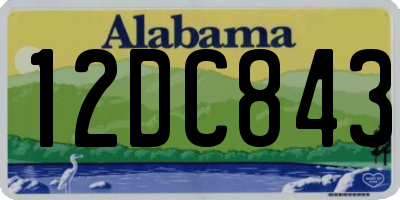 AL license plate 12DC843