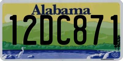 AL license plate 12DC871
