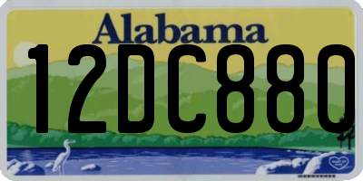 AL license plate 12DC880