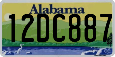 AL license plate 12DC887