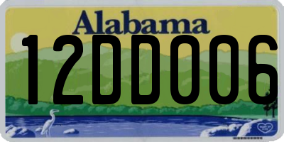 AL license plate 12DD006