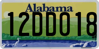 AL license plate 12DD018