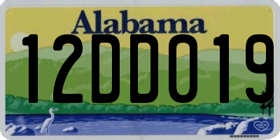 AL license plate 12DD019