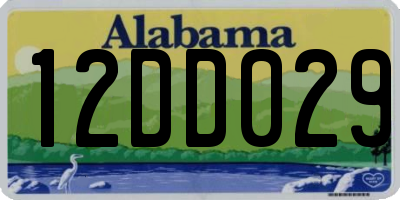 AL license plate 12DD029
