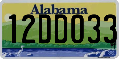 AL license plate 12DD033