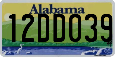 AL license plate 12DD039