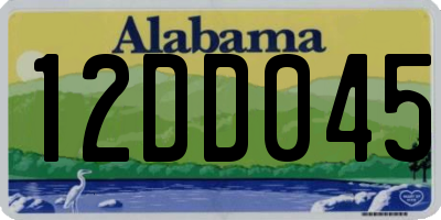 AL license plate 12DD045