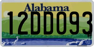 AL license plate 12DD093