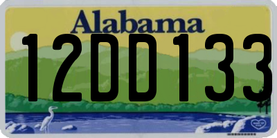 AL license plate 12DD133