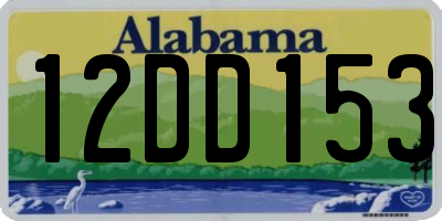 AL license plate 12DD153