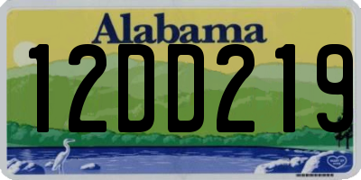 AL license plate 12DD219