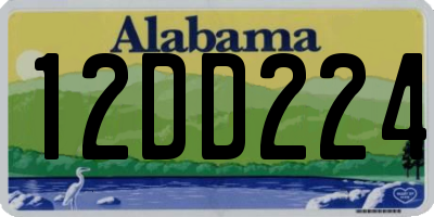 AL license plate 12DD224
