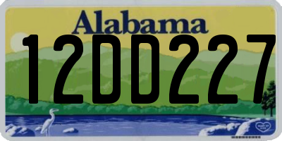 AL license plate 12DD227
