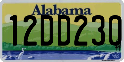 AL license plate 12DD230