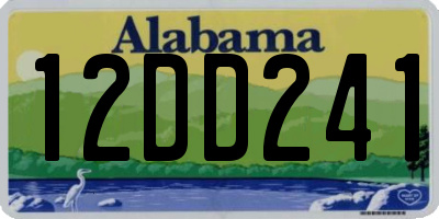 AL license plate 12DD241