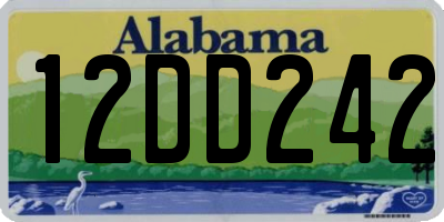 AL license plate 12DD242