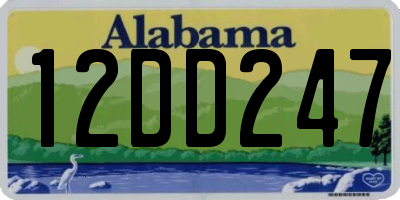AL license plate 12DD247