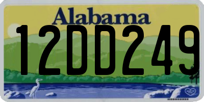 AL license plate 12DD249