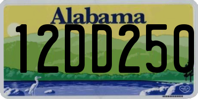 AL license plate 12DD250
