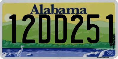 AL license plate 12DD251