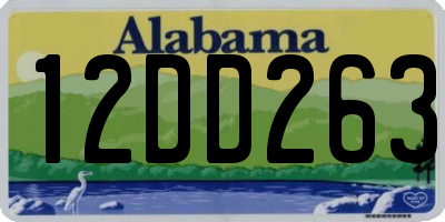 AL license plate 12DD263