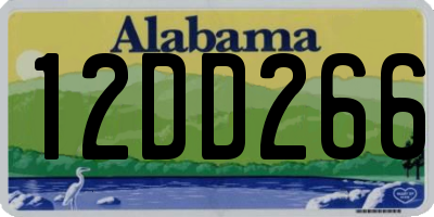 AL license plate 12DD266