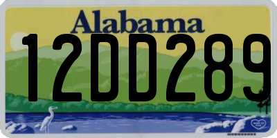 AL license plate 12DD289