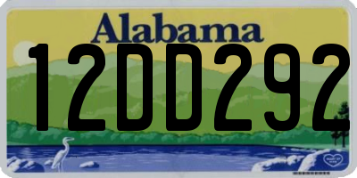 AL license plate 12DD292