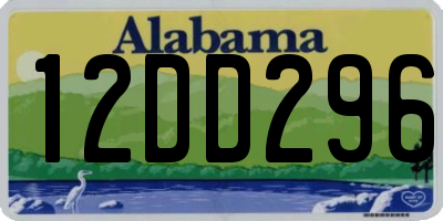 AL license plate 12DD296