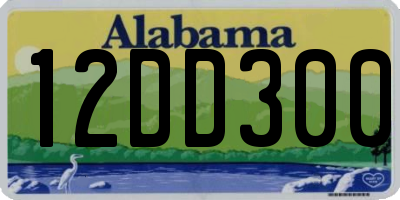 AL license plate 12DD300