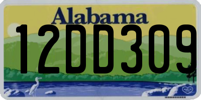 AL license plate 12DD309