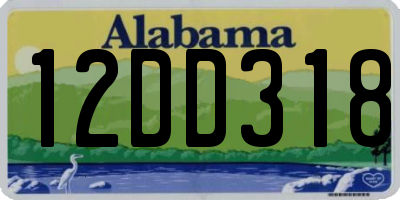 AL license plate 12DD318