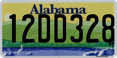 AL license plate 12DD328