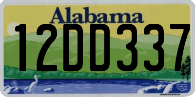 AL license plate 12DD337