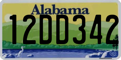AL license plate 12DD342