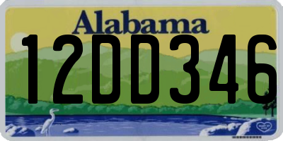 AL license plate 12DD346