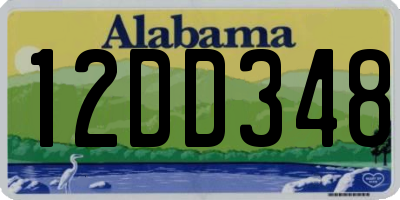 AL license plate 12DD348