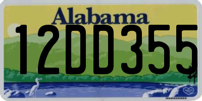 AL license plate 12DD355