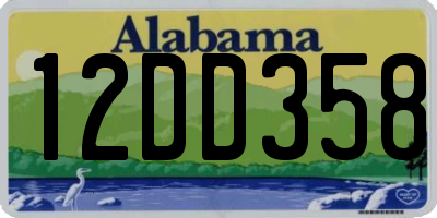 AL license plate 12DD358