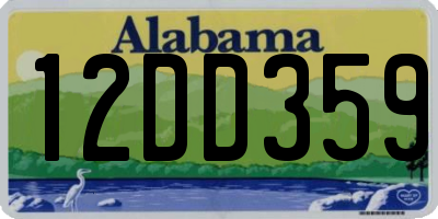 AL license plate 12DD359