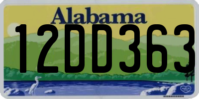 AL license plate 12DD363