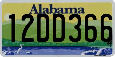 AL license plate 12DD366