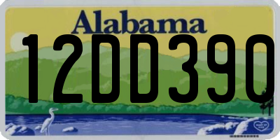 AL license plate 12DD390