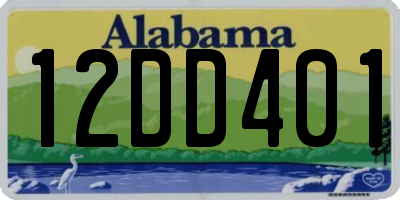AL license plate 12DD401