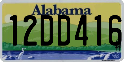 AL license plate 12DD416
